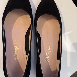 Salvatore Ferragamo Black Leather Loafers